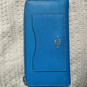 Coach Blue Leather Wallet